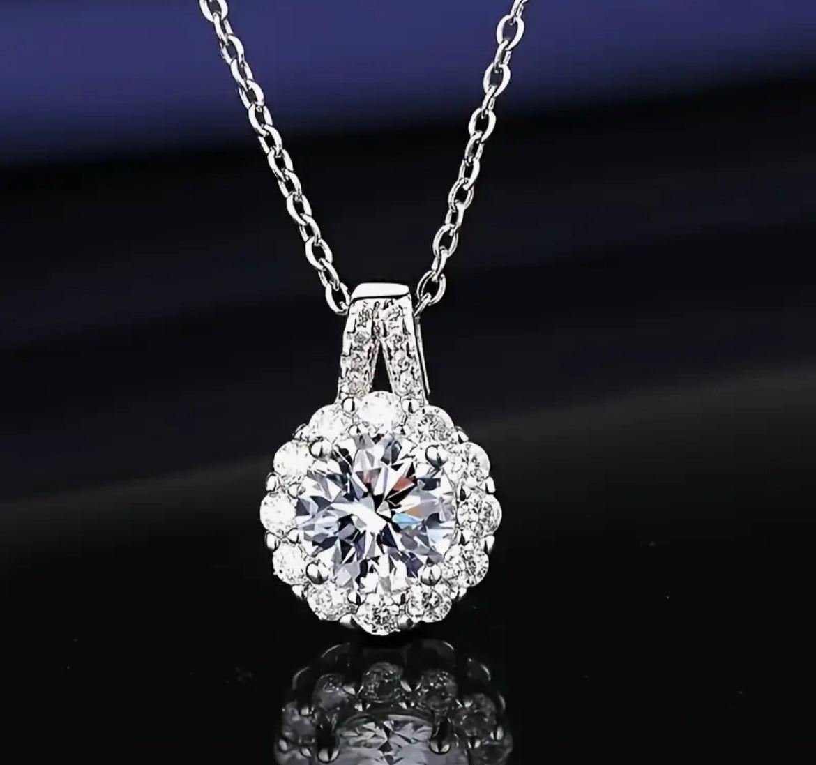 Elegant 2-Carat Moissanite Pendant Necklace