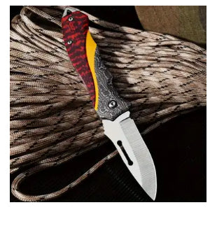 Tricolor outdoor camping folding knife