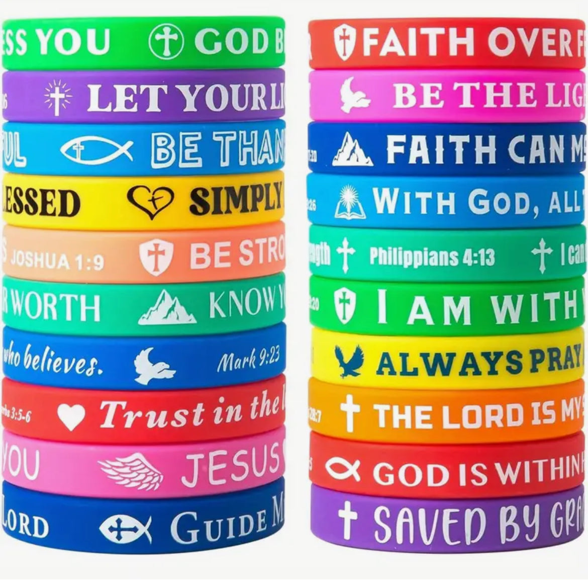 Silicone Faith Bracelets