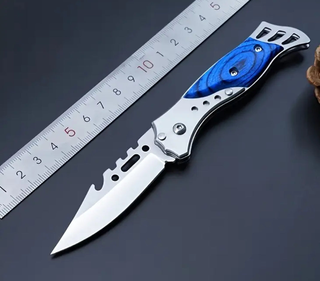 Grain look pocket knife high hardness